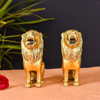 Brass Lion Statue Pair Home Decor Vedansh Craft
