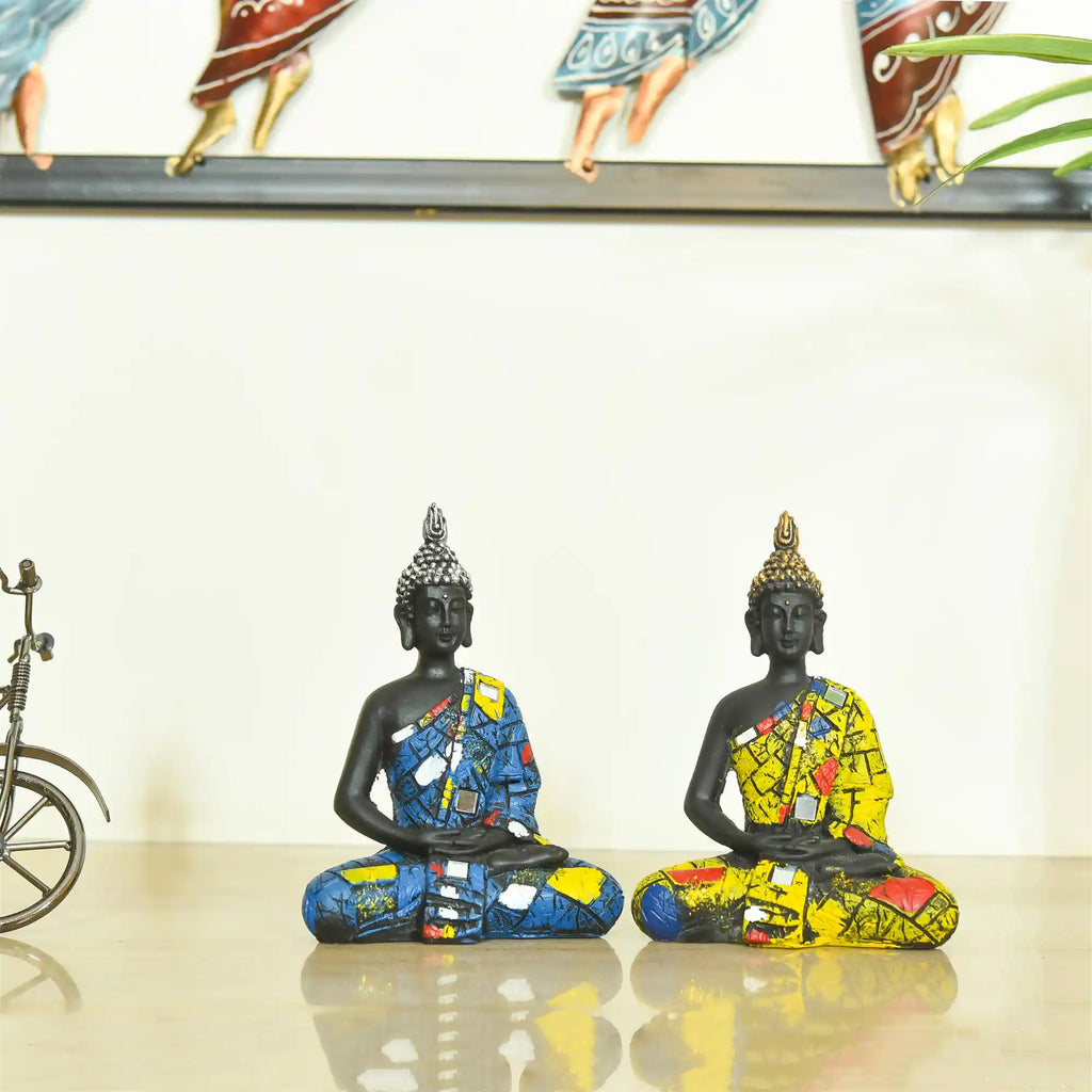 Polyresin Buddha Meditation Statue Set Vedansh Craft