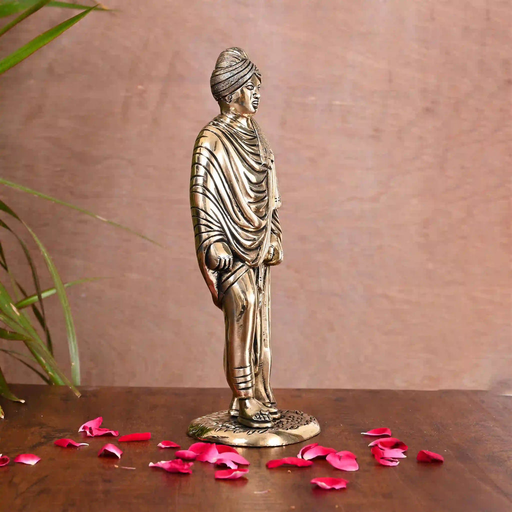 Brass Swami Vivekananda Statue (10 Inch) Vedansh Craft