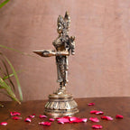 Brass Standing Deep Lakshmi Idol (9.2 Inch) Vedansh Craft