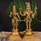 Brass Standing Shiva Parvati Superfine Idols Vedansh Craft