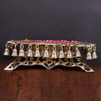 Brass Chowki With 40 Hanging Bells (5 Inch) Vedansh Craft