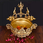 Brass Traditional Ashtalakshmi Urli (16 Inch) Vedansh Craft