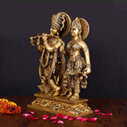 Brass Standing Radha Krishna Idol (12 Inch) Vedansh Craft