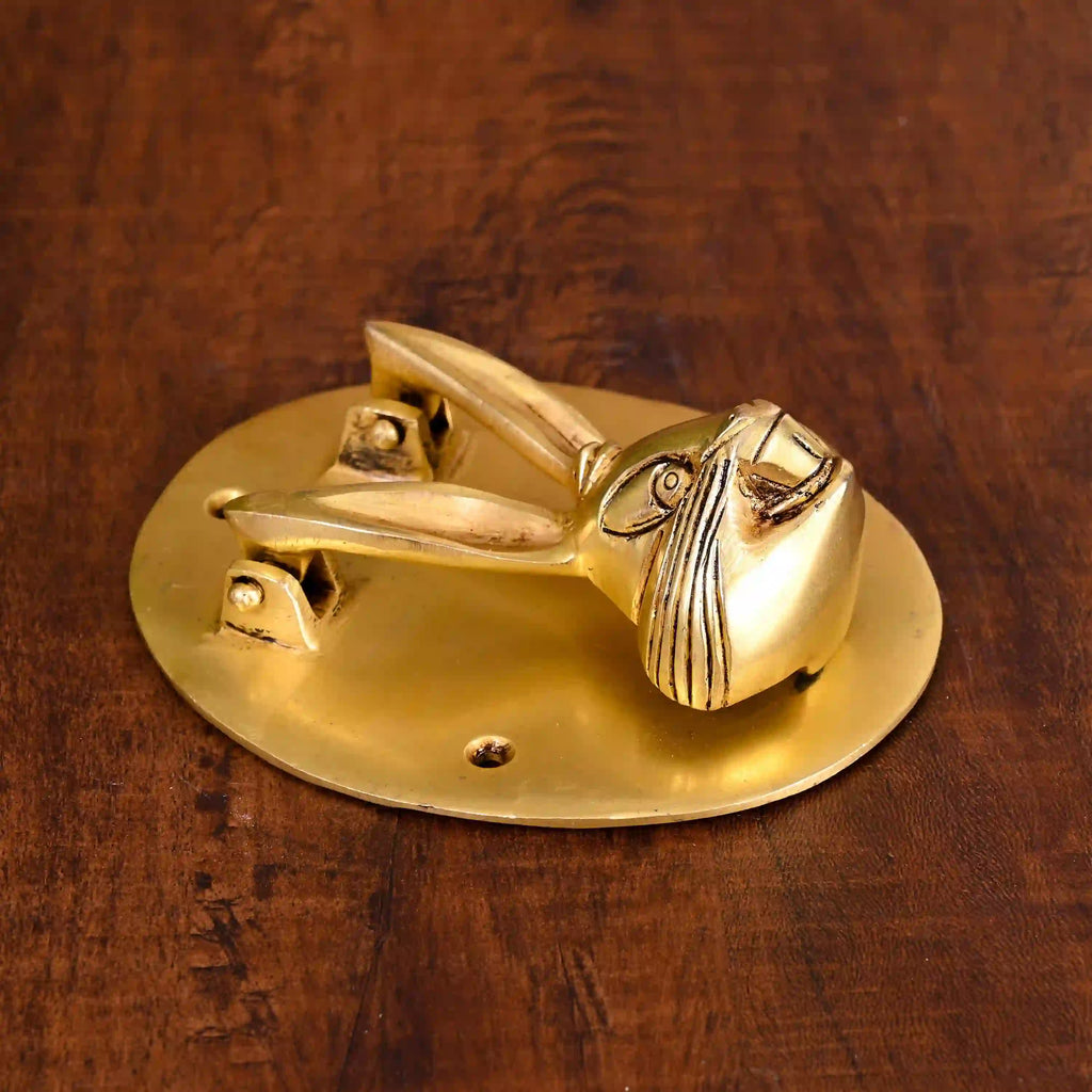Brass Rabbit Face Door Knocker (5 Inch) Vedansh Craft