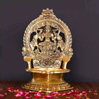 Brass Lakshmi Vilaku Diya (13 Inch) Vedansh Craft