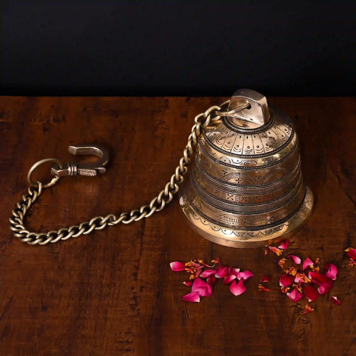 Brass Wall Hanging Temple Bell (26 Inch) Vedansh Craft
