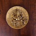 Brass Ganesha Wall Hanging Plate (7 Inch) Vedansh Craft