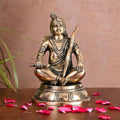 Brass Lord Ram Sitting Statue (7 Inch) Vedansh Craft