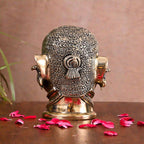 Brass Shiva Mukhlingam Head Idol (6.5 Inch) Vedansh Craft