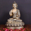 Brass Handcarved Blessing Buddha Home Decor (14.5 Inch) Vedansh Craft
