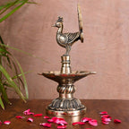 Brass Majestic Peacock Diya/Lamp (11 Inch) Vedansh Craft