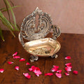 Brass Ethnic Hand carved Diya (7 Inch) Vedansh Craft