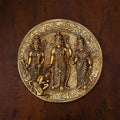Brass Ram Darbar Wall Hanging Plate (8 Inch) Vedansh Craft