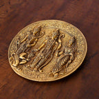 Brass Ram Darbar Wall Hanging Plate (8 Inch) Vedansh Craft