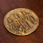 Brass Ram Darbar Wall Hanging Plate (8 Inch) Vedansh Craft