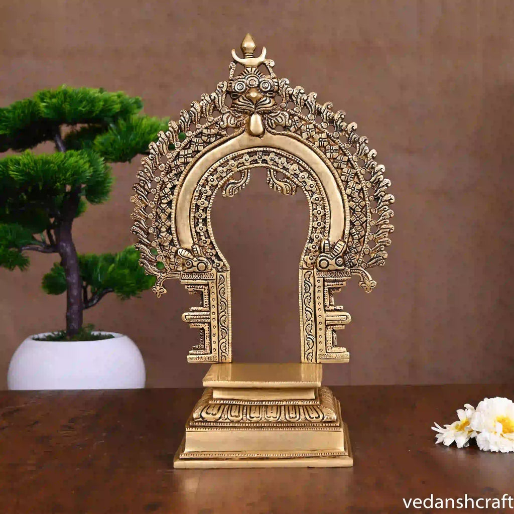 Brass Singhasan With Prabhavali Craft Vedansh Craft