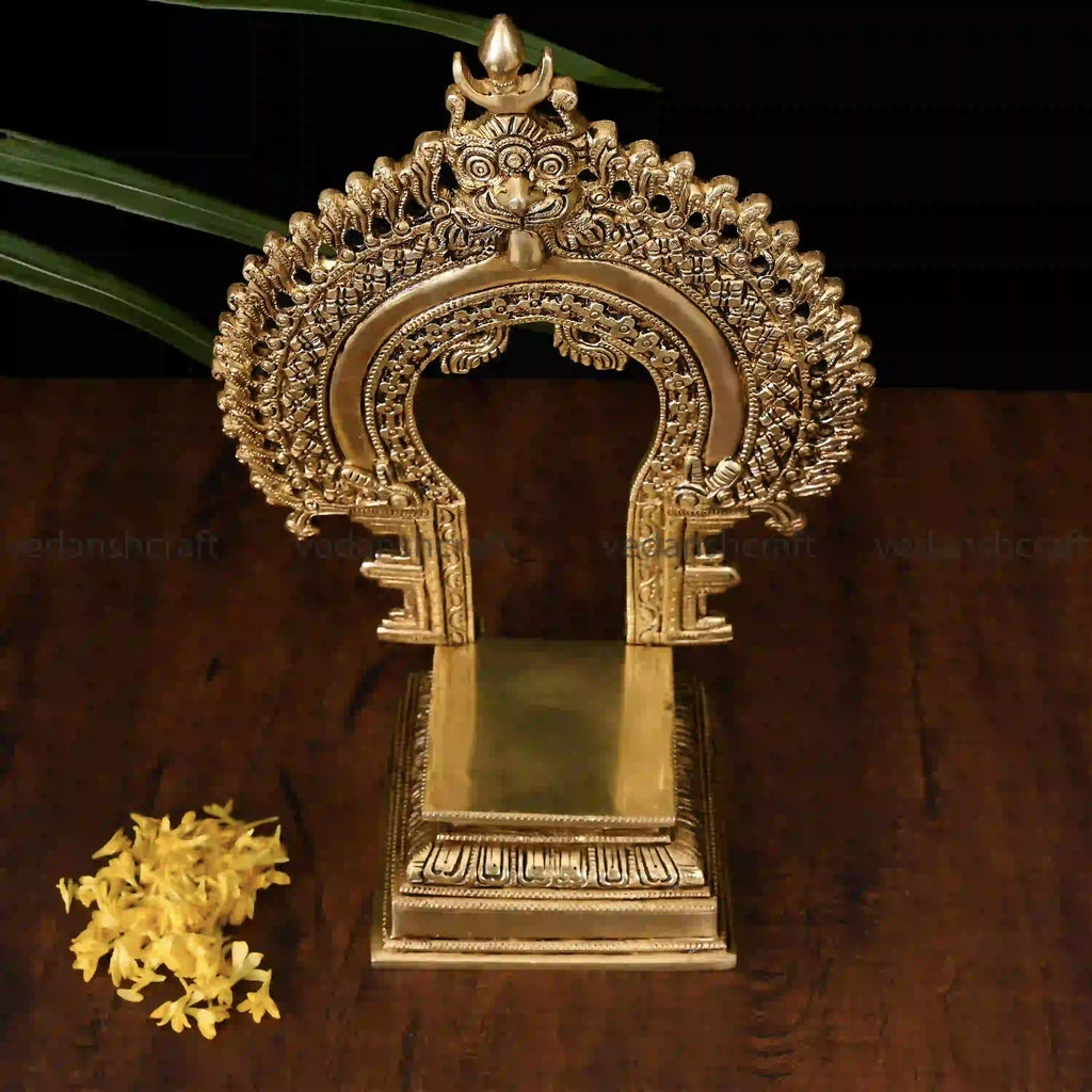 Brass Singhasan With Prabhavali Craft Vedansh Craft