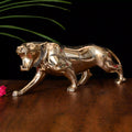 Brass Majestic Roaring Tiger Statue (7.5 Inch) Vedansh Craft