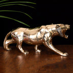 Brass Majestic Roaring Tiger Statue (7.5 Inch) Vedansh Craft