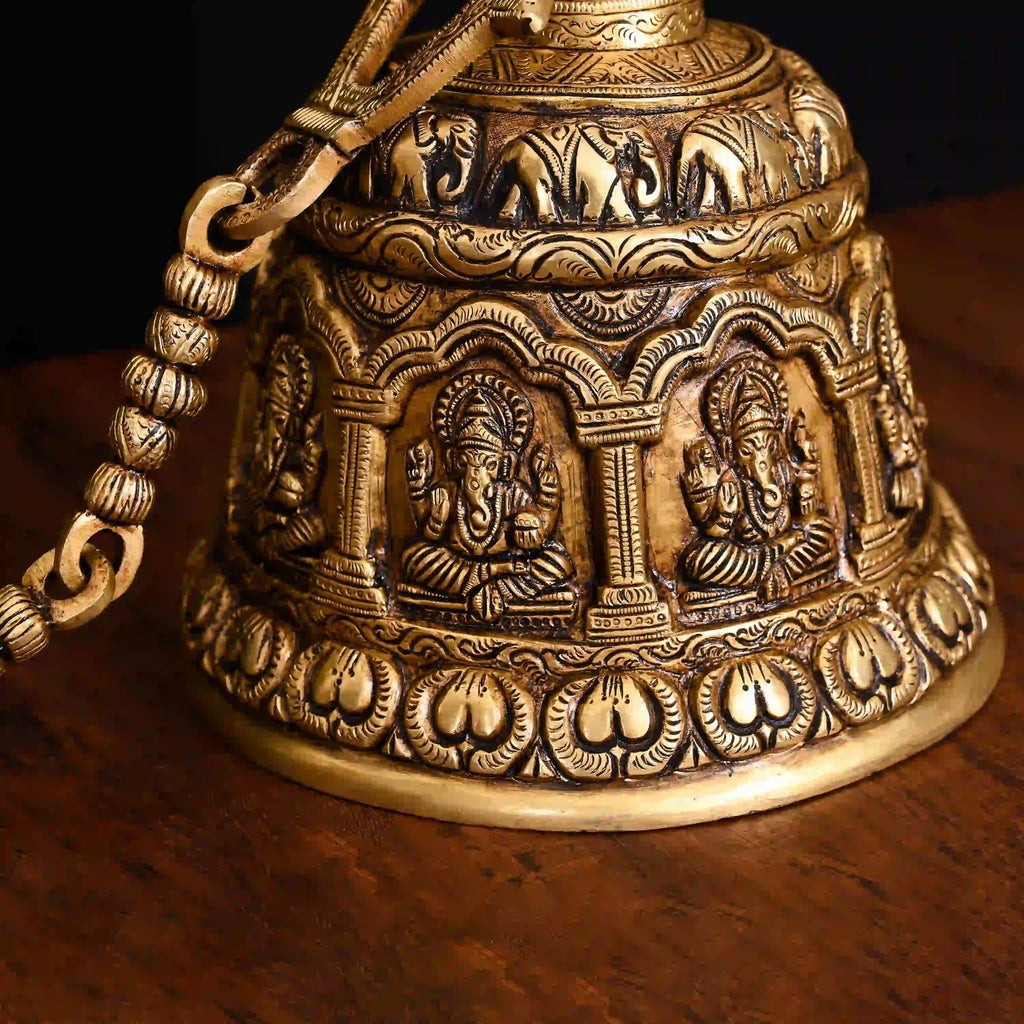 Brass Superfine Wall Hanging Temple Bell (33.5 Inch) Vedansh Craft