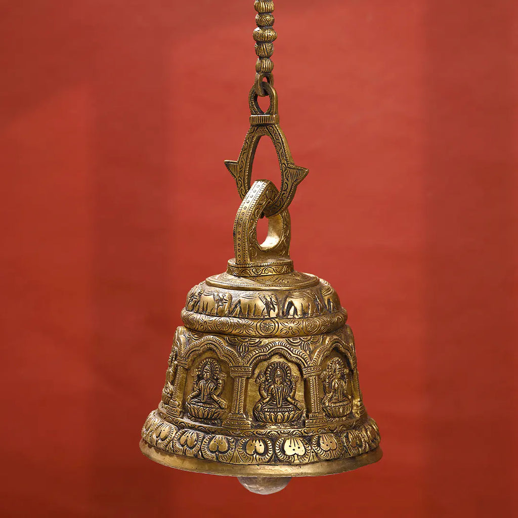 Brass Superfine Wall Hanging Temple Bell (33.5 Inch) Vedansh Craft