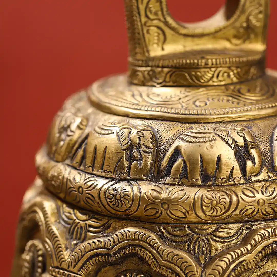 Brass Superfine Wall Hanging Temple Bell (33.5 Inch) Vedansh Craft