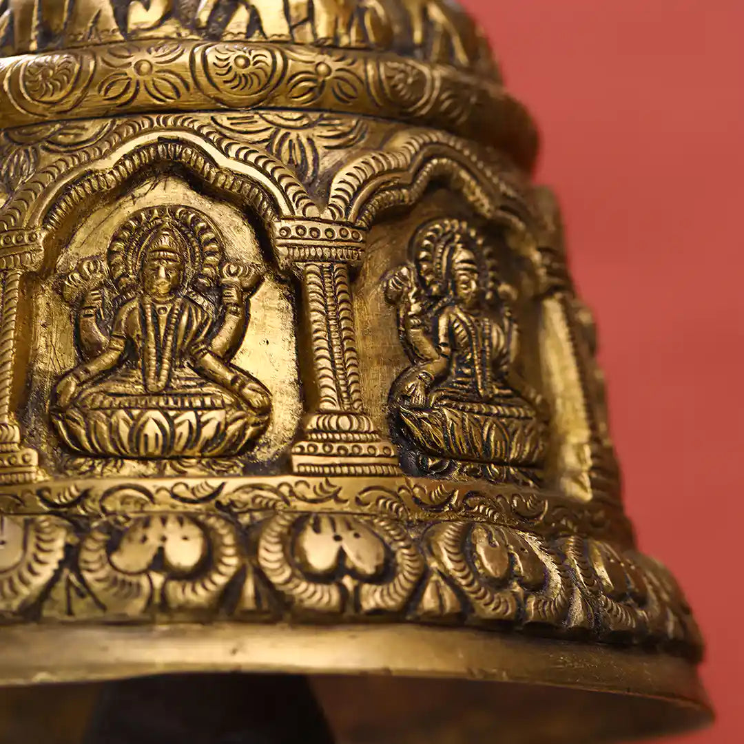 Brass Superfine Wall Hanging Temple Bell (33.5 Inch) Vedansh Craft