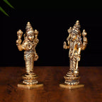 Brass Standing Vishnu Lakshmi Set (5 Inch) Vedansh Craft