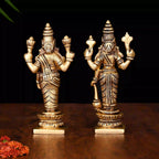 Brass Standing Vishnu Lakshmi Set (5 Inch) Vedansh Craft