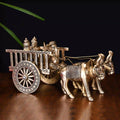 Brass Ganesha Double Bullock Cart (5.8 Inch) Vedansh Craft