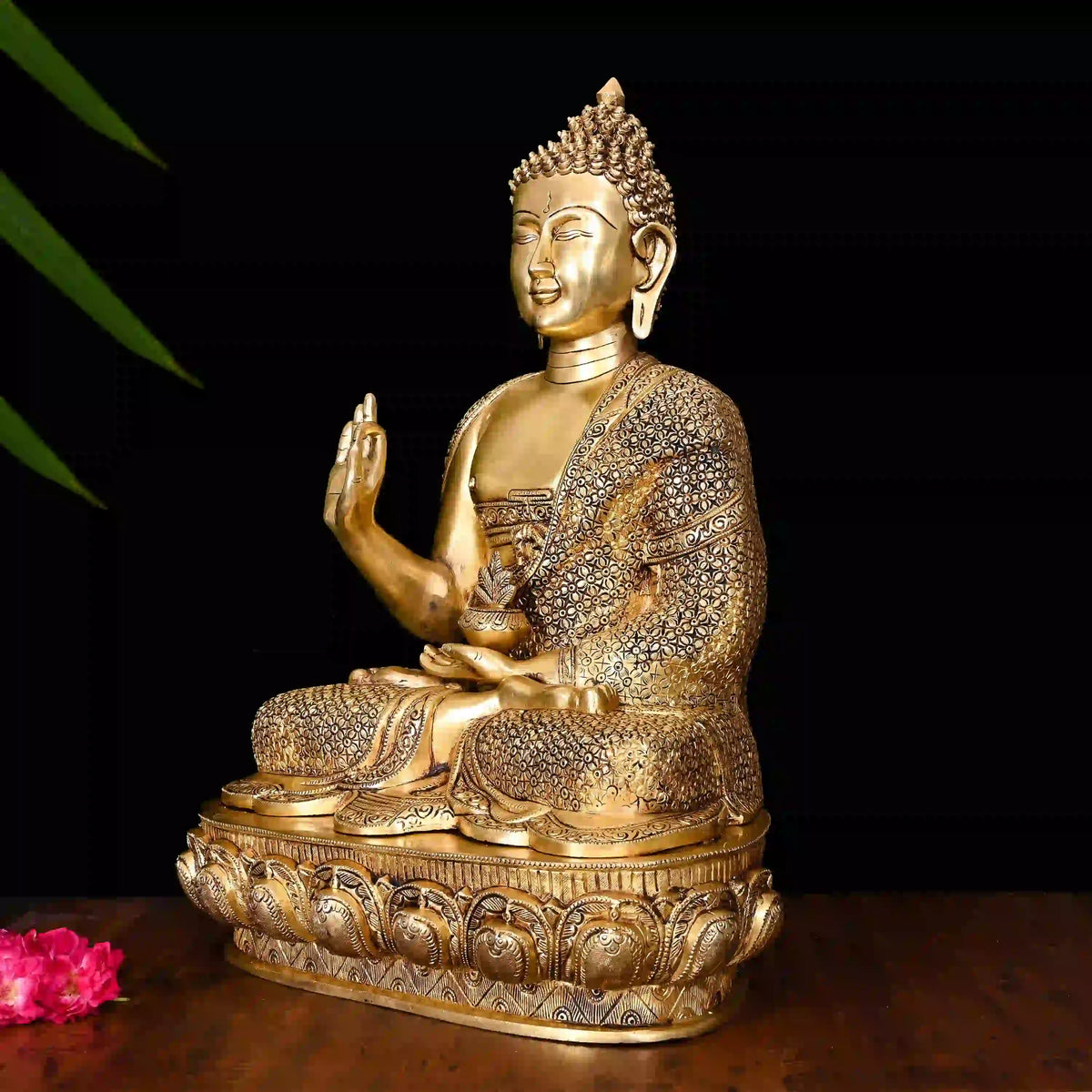 Brass Superfine Blessing Buddha (23 Inch) Vedansh Craft