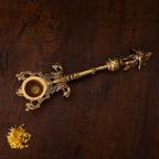 Brass Garuda Ahuti Spoon (10.5 Inch) Vedansh Craft
