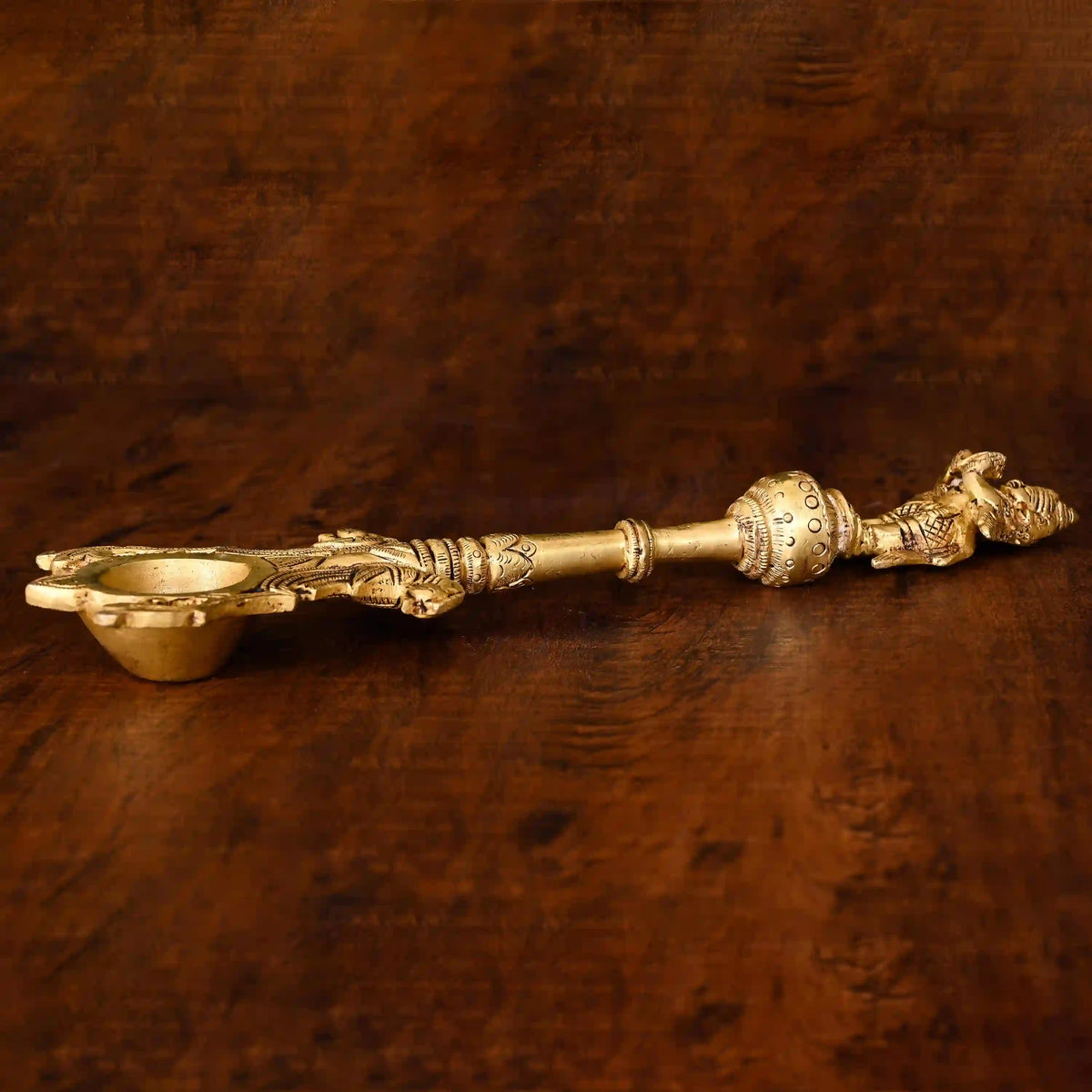 Brass Garuda Ahuti Spoon (10.5 Inch) Vedansh Craft