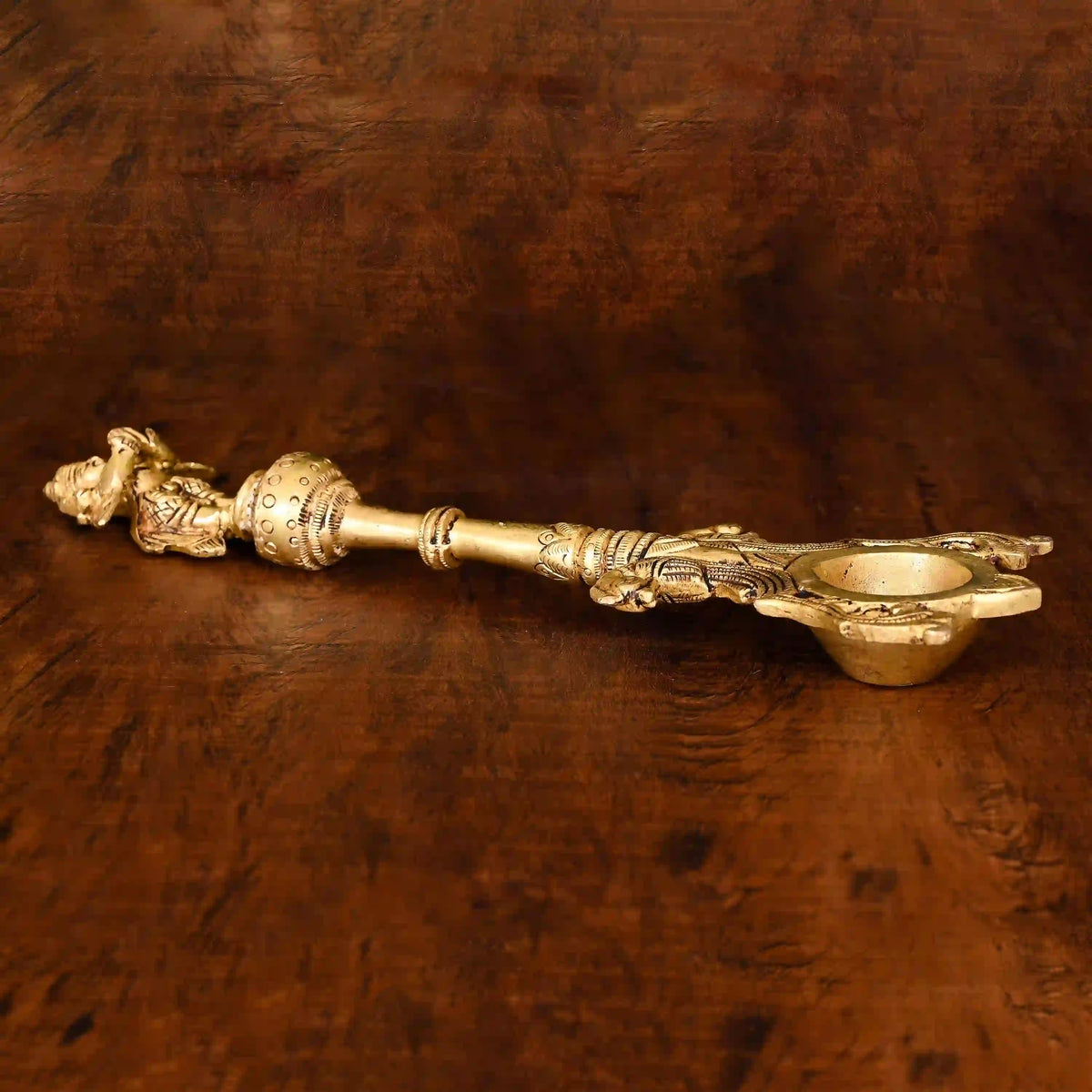 Brass Garuda Ahuti Spoon (10.5 Inch) Vedansh Craft