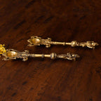 Brass Vishnu Lakshmi Ahuti Spoon Set (10.5 Inch) Vedansh Craft