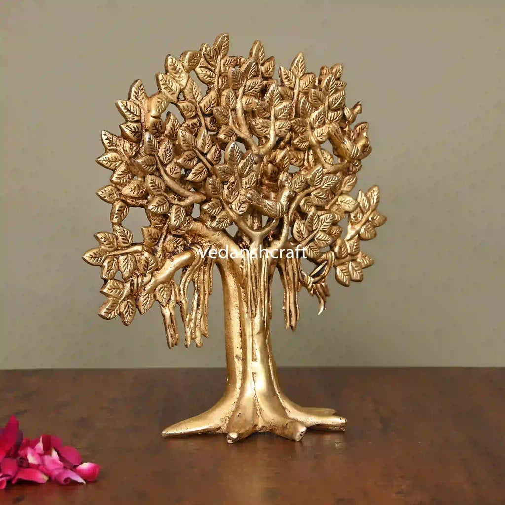 Brass Kalpvriksha Table Decor (8.8 Inch) Vedansh Craft