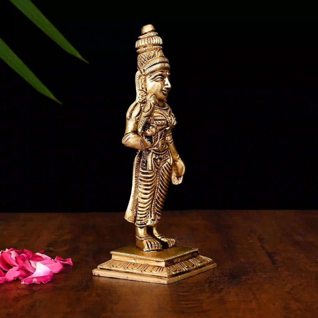 Brass Madurai Meenakshi Devi Idol (6.5 Inch) Vedansh Craft