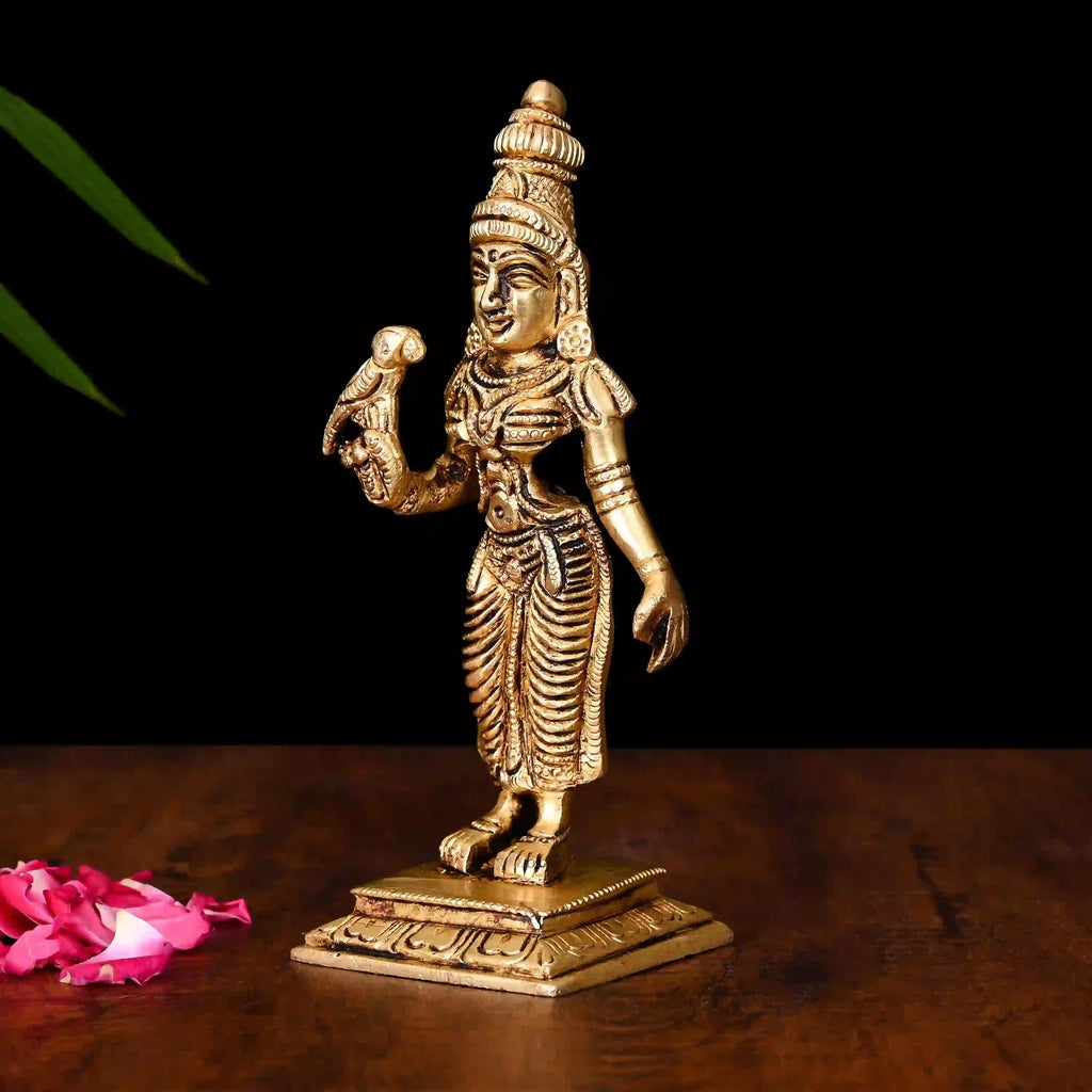 Brass Madurai Meenakshi Devi Idol (6.5 Inch) Vedansh Craft
