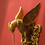 Brass Parrot Wall Hanging With Bell (16 Inch) Vedansh Craft