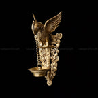Brass Parrot Wall Hanging With Bell (16 Inch) Vedansh Craft