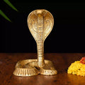Brass Shivalinga Naaga Figurine (7 Inch) Vedansh Craft