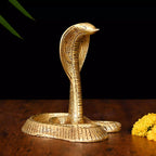 Brass Shivalinga Naaga Figurine (7 Inch) Vedansh Craft