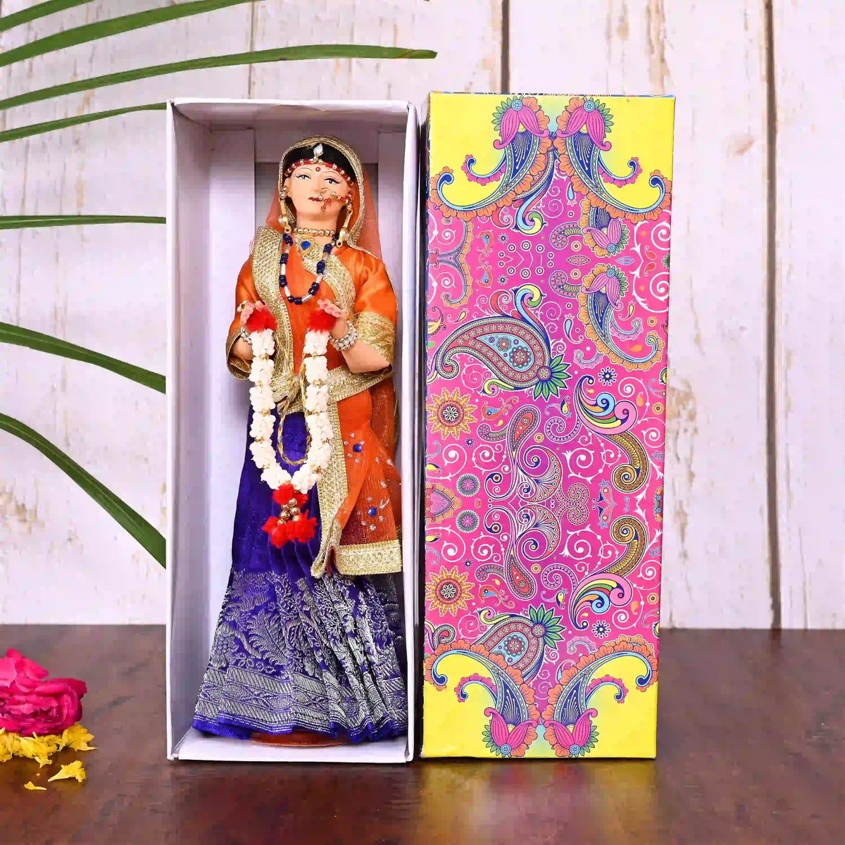 Handmade Rajasthani Bridal Doll In Banarasi Saree (10.5 Inch) Vedansh Craft