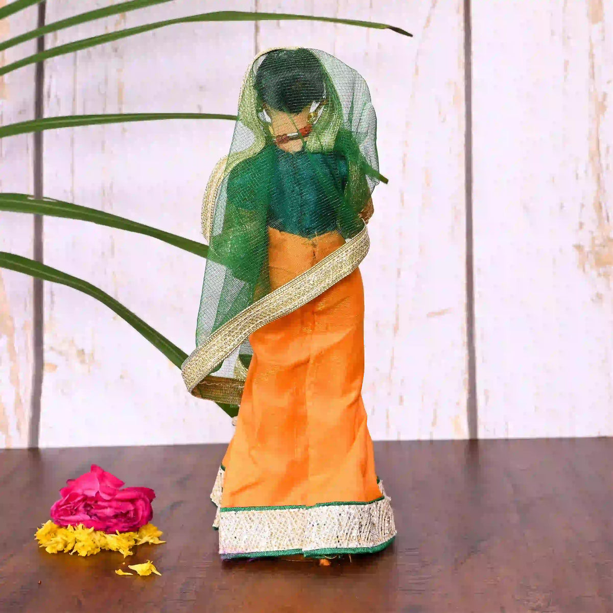 Handmade Rajasthani Bridal Doll In Banarasi Saree (10.5 Inch) Vedansh Craft