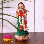 Handmade Rajasthani Bridal Doll In Banarasi Saree (10.5 Inch) Vedansh Craft