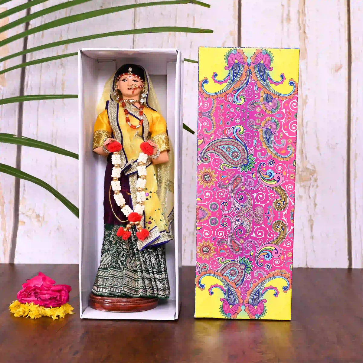Handmade Rajasthani Bridal Doll In Banarasi Saree (10.5 Inch) Vedansh Craft