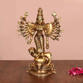 Brass Goddess Standing Mahishasura Mardini Superfine Idol (9.5 Inch) Vedansh Craft
