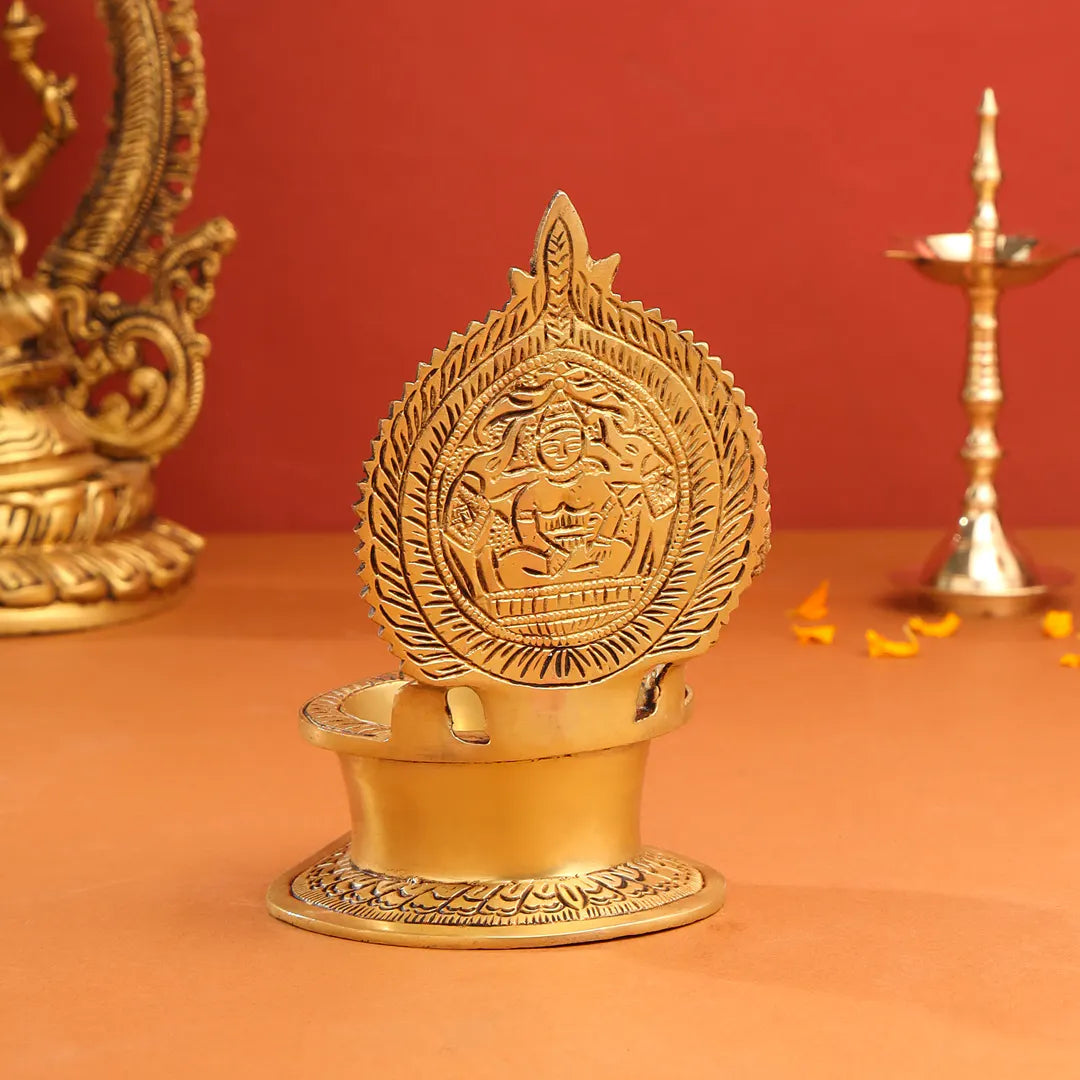 Brass Ashtalakshmi Diya (7 Inch) Vedansh Craft