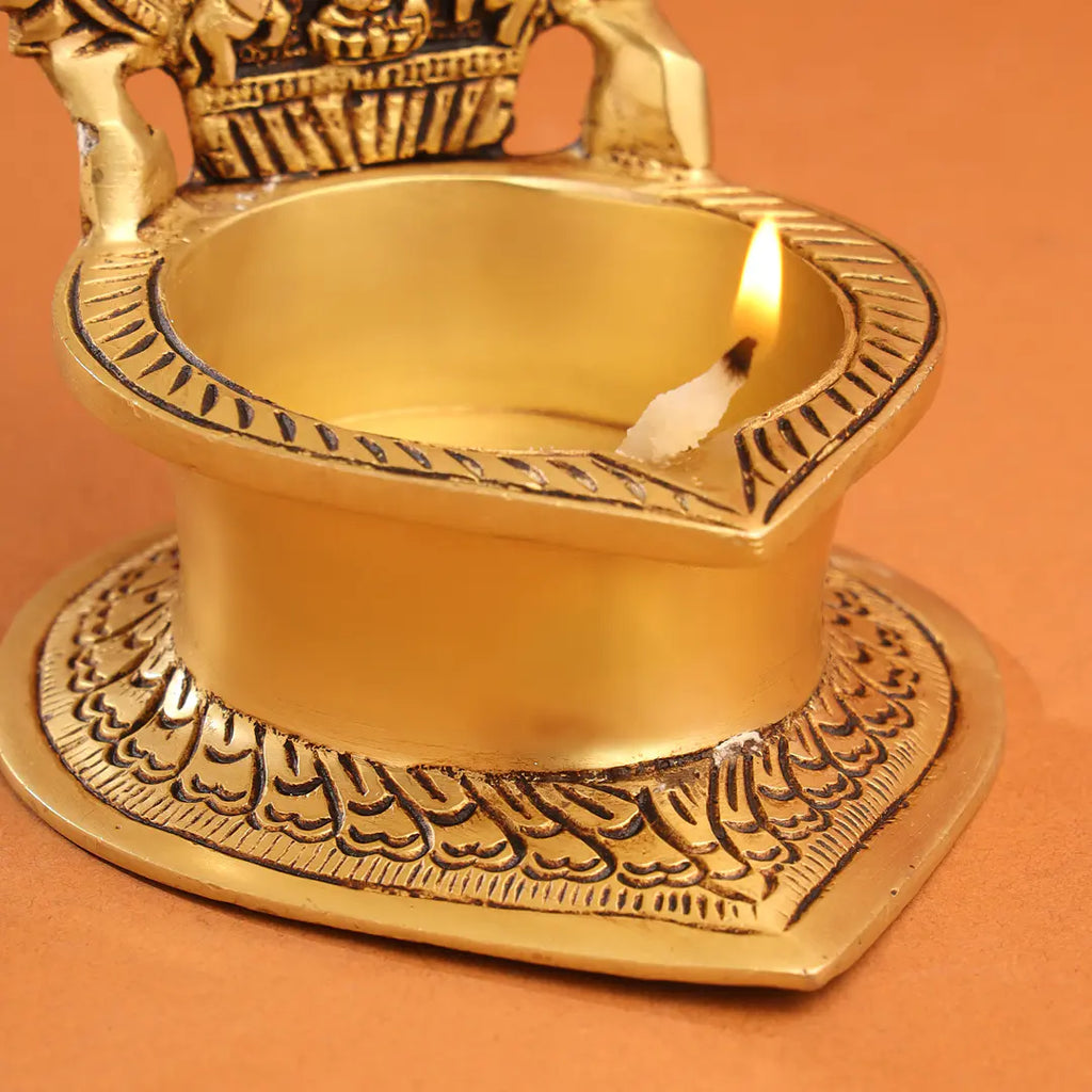 Brass Ashtalakshmi Diya (7 Inch) Vedansh Craft